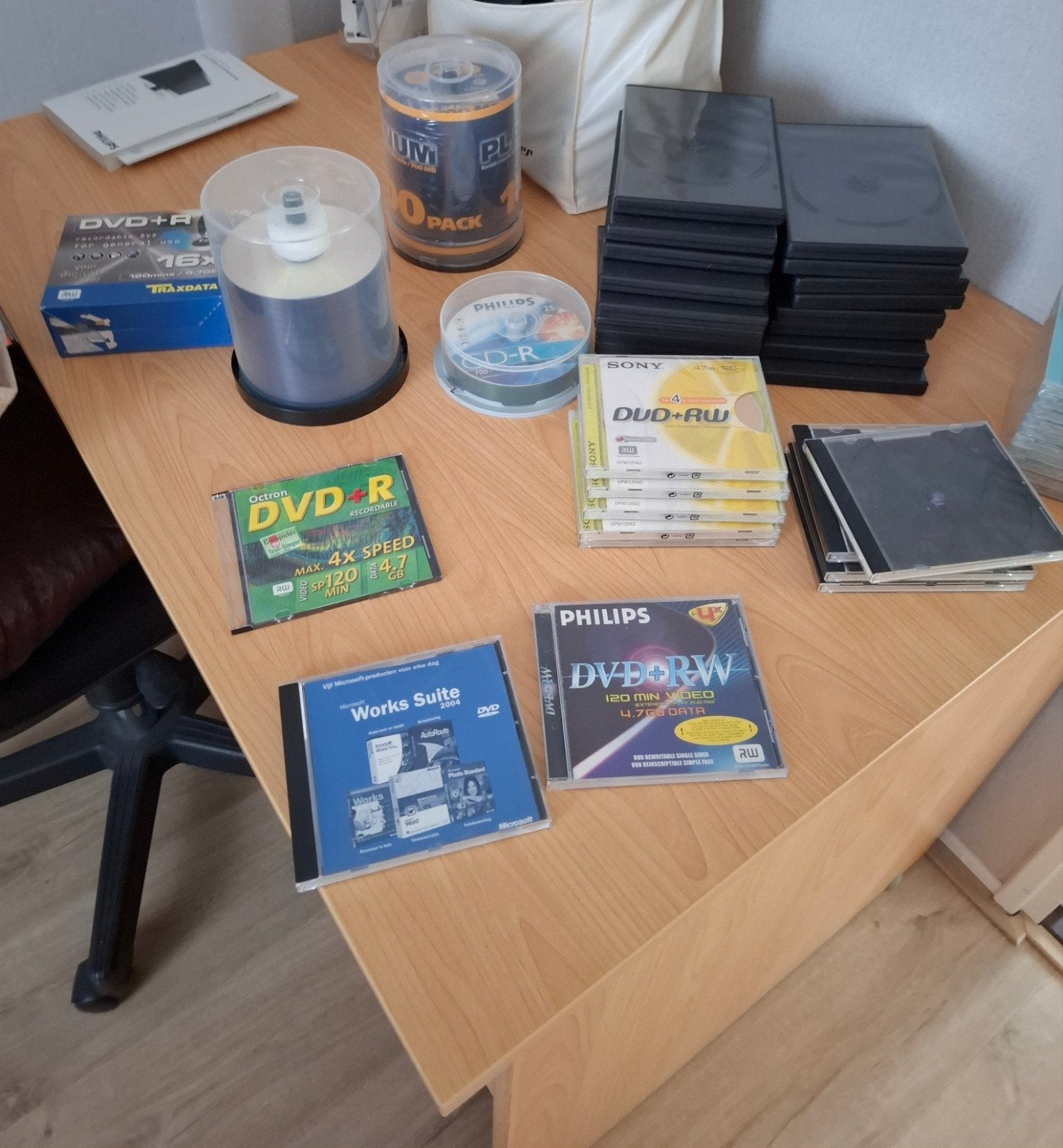 Diverse nieuwe CD-R en DVD+R/RW schijven en cases, Computers en Software, Philips, Sony, Traxdata, Octron, TDK, Overige typen
