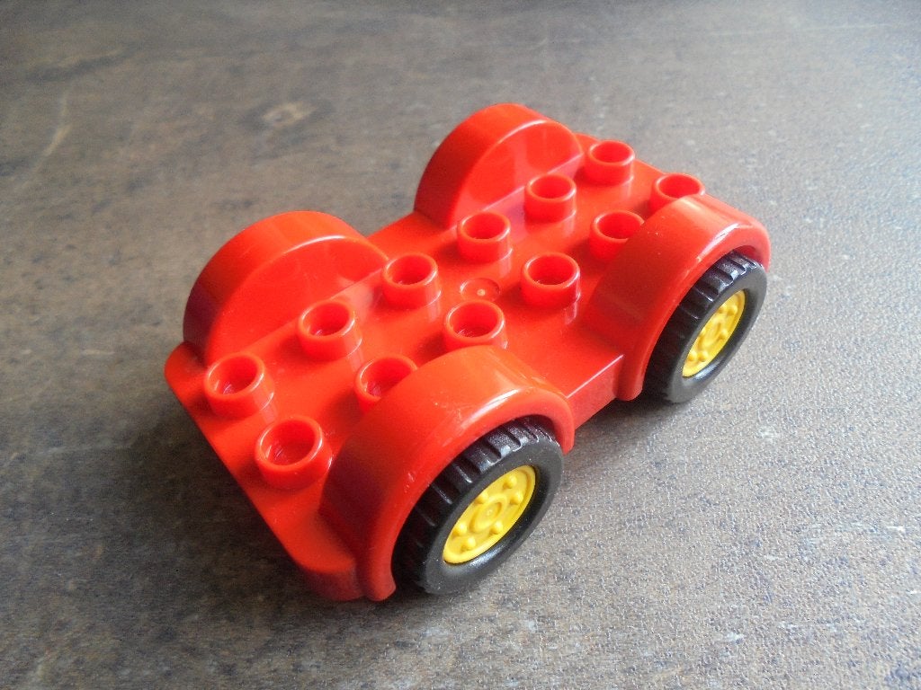 Lego Duplo Car Base 2x6 with Fixed Axles (zie foto's) 6, Ophalen of Verzenden, Gebruikt, Losse stenen, Duplo