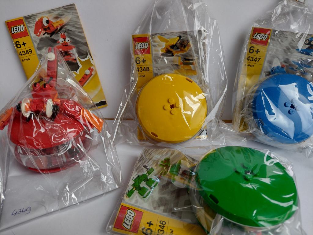 4 Doosjes x-pods met bouwtekeningen, Ophalen of Verzenden, Zo goed als nieuw, Complete set, Lego
