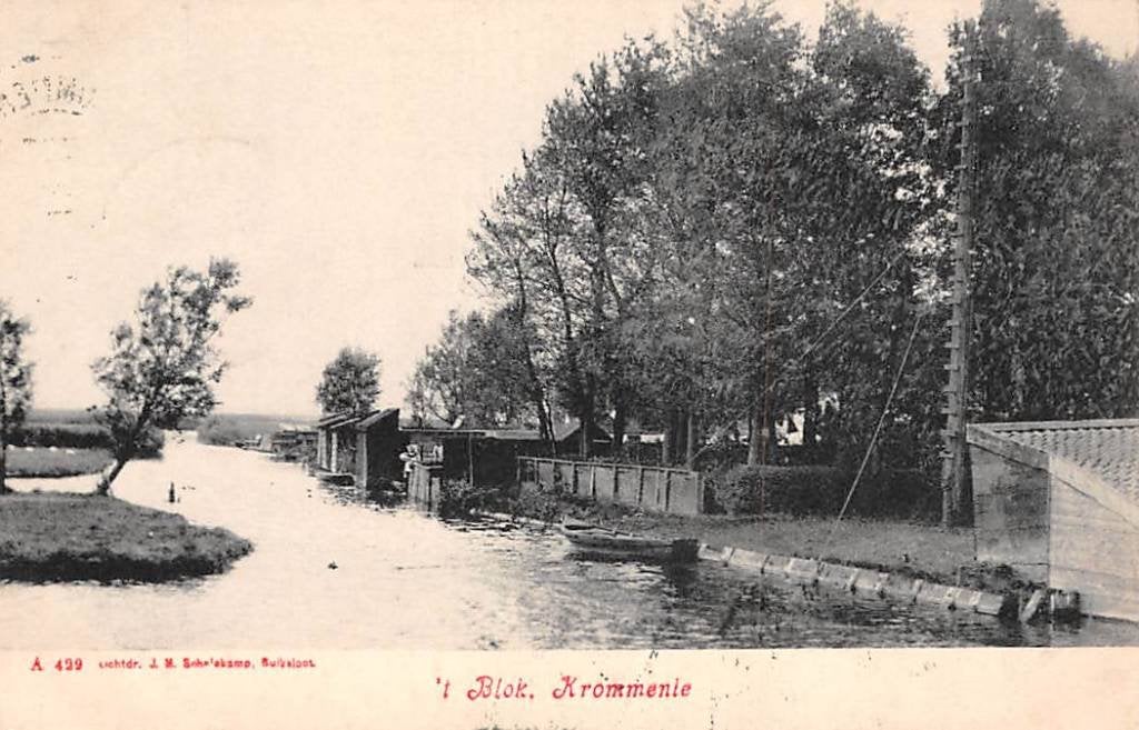 Krommenie 't Blok 1908 Zaanstad, Verzenden, Voor 1920, Gelopen, Noord-Holland