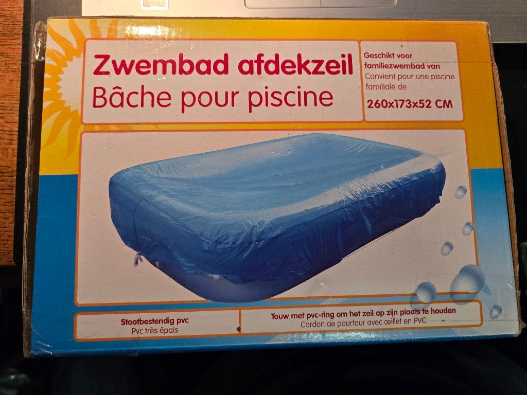 blauw zwembadafdekzeil voor zwembad van 260x173x52 cm, Ophalen, Nieuw, Afdekzeil