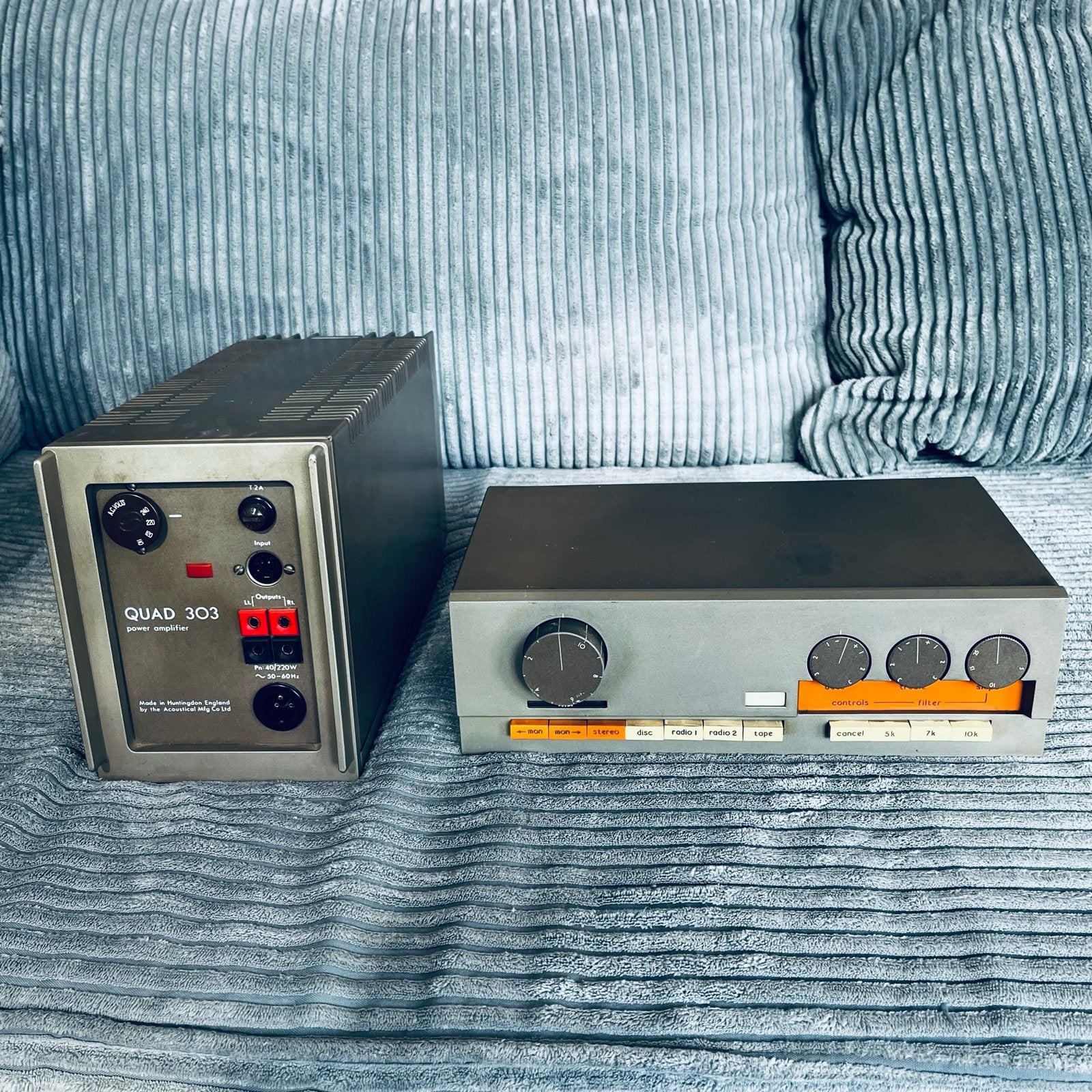 Quad 33 Voorversterker & Quad 303 Eindversterker Set, Gebruikt, Ophalen, Overige merken, Minder dan 60 watt