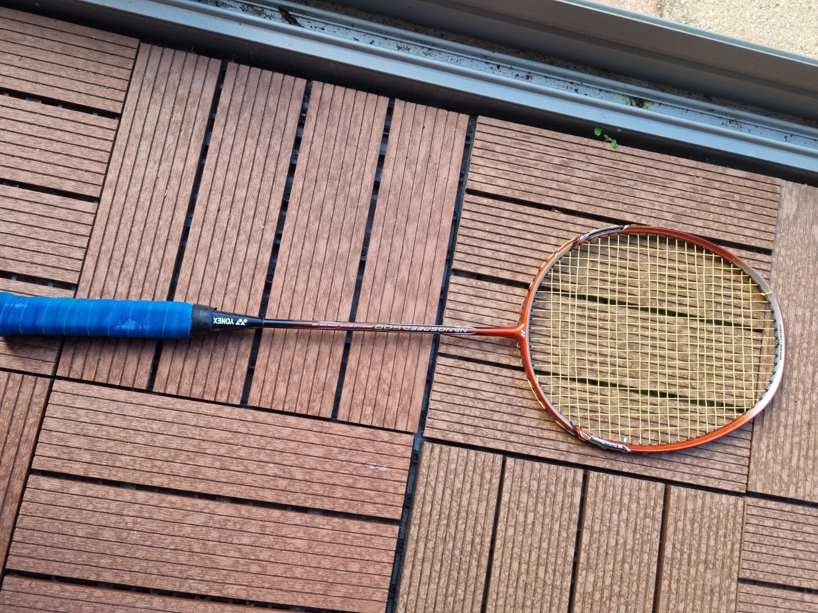 yonex badmintonracket nanospeed 500, Sport en Fitness, Ophalen, Gebruikt, Racket(s)
