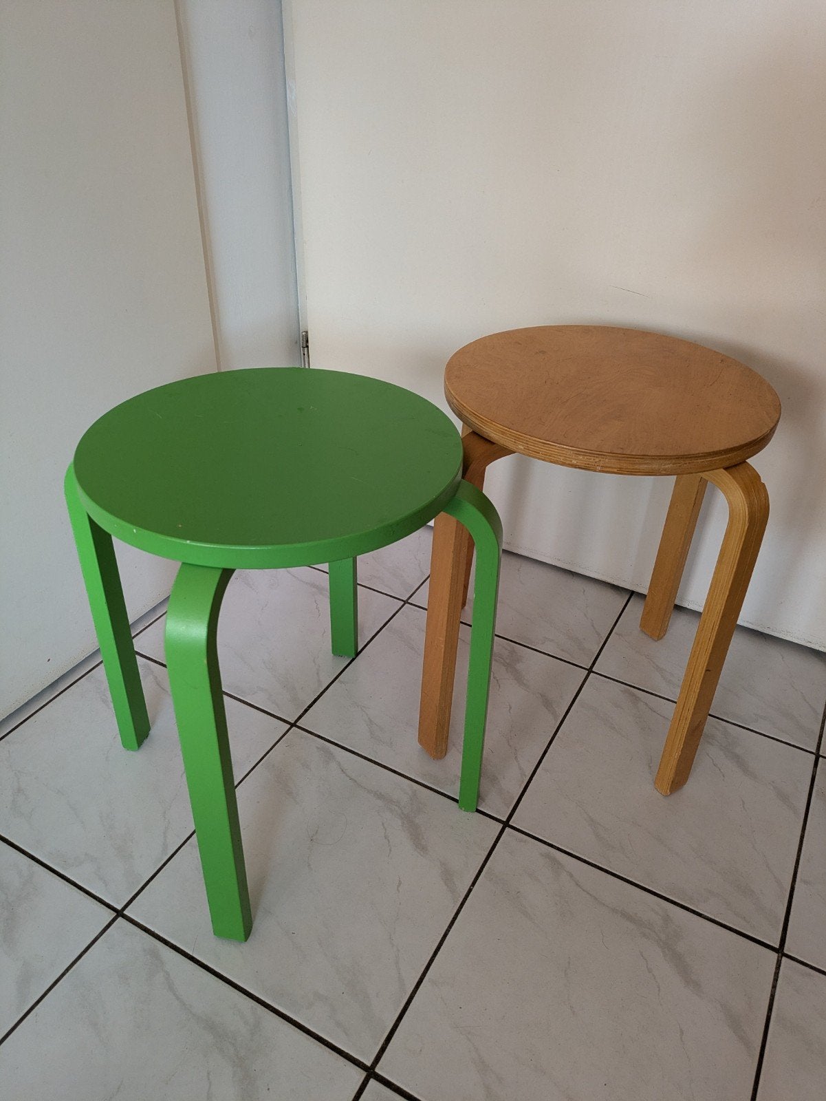 IKEA Frosta krukje - groen en hout - gebruikt, Ophalen, Gebruikt, Twee, Overige kleuren