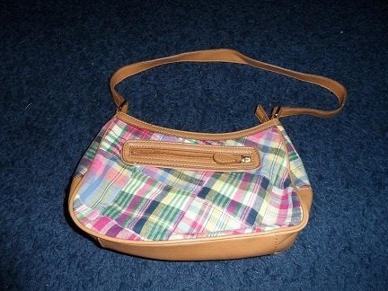 Tassen: Liz Claiborne schoudertas – roze geruit, Ophalen of Verzenden, Nieuw, Zwart
