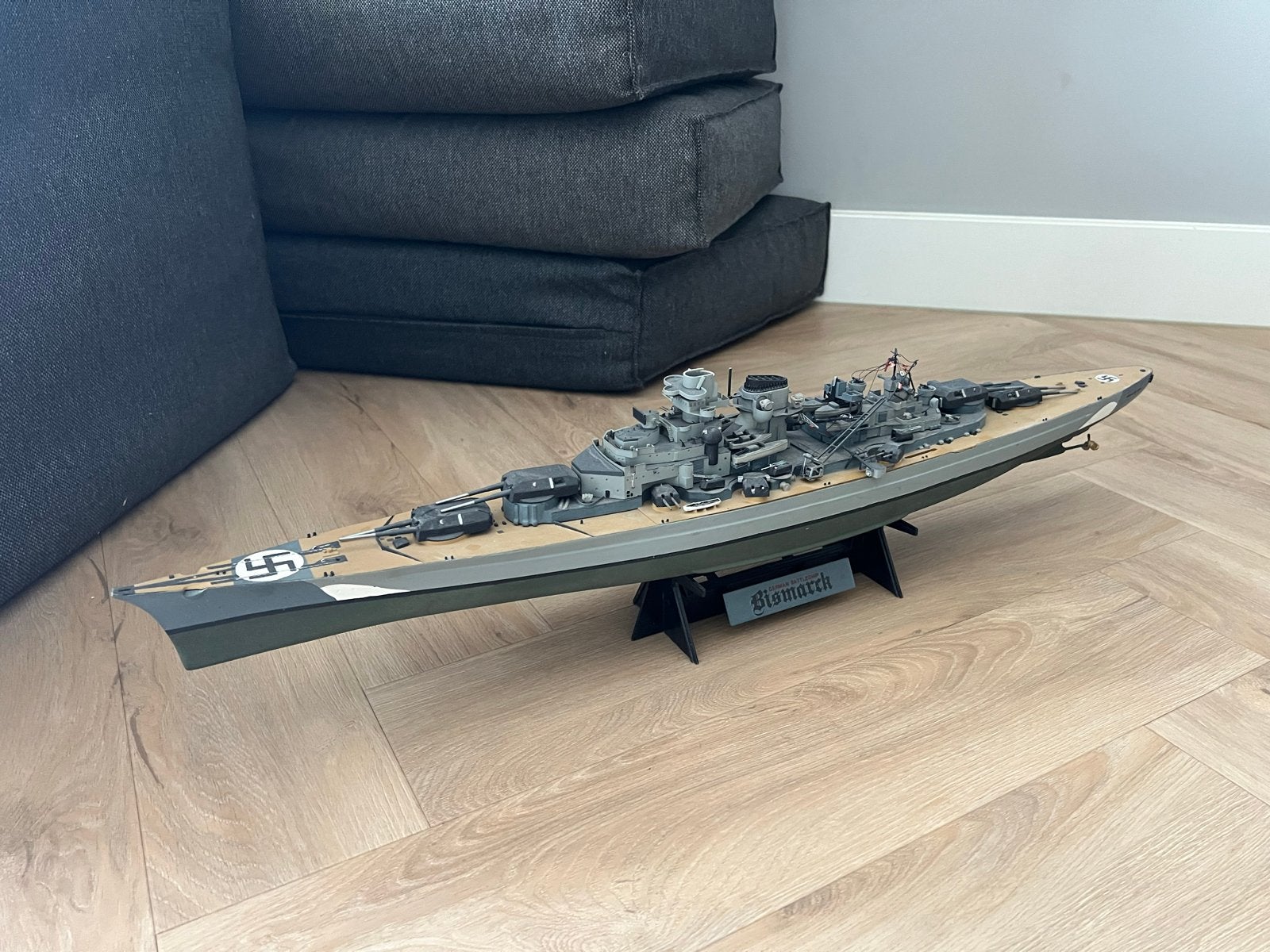 Model van het Duitse slagschip Bismarck, Verzamelen, Overige Verzamelen, Gebruikt, Ophalen of Verzenden