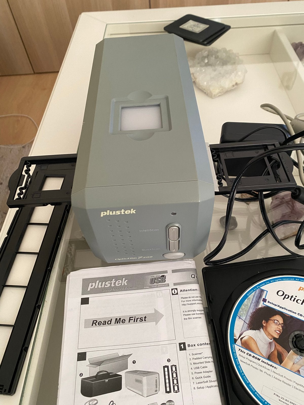 Plustek OpticFilm 7200 Diascanner met accessoires, Computers en Software, Ophalen, Zo goed als nieuw, Diascanner, Windows