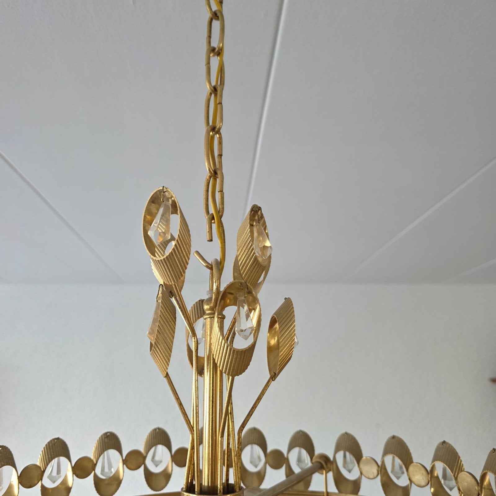 Palwa Hollywood Regency Kroonluchter jaren '60 Kristal, Ophalen, ., Zo goed als nieuw, .