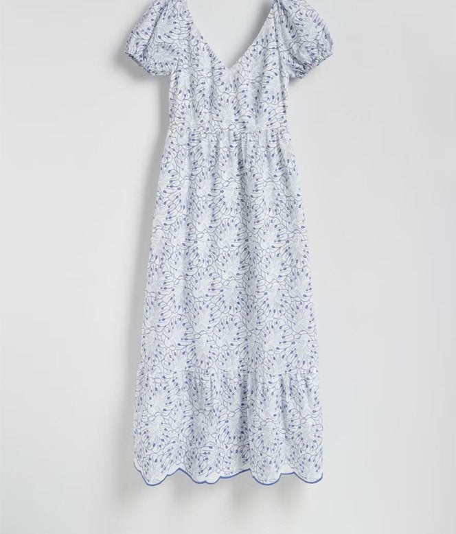 Reserved geborduurde maxi dress, Wit, Nieuw, Ophalen of Verzenden, Maat 36 (S)