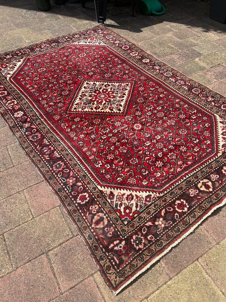 Perzisch tapijt handgeknoopt, Gebruikt, 150 tot 200 cm, 200 cm of meer, Ophalen of Verzenden
