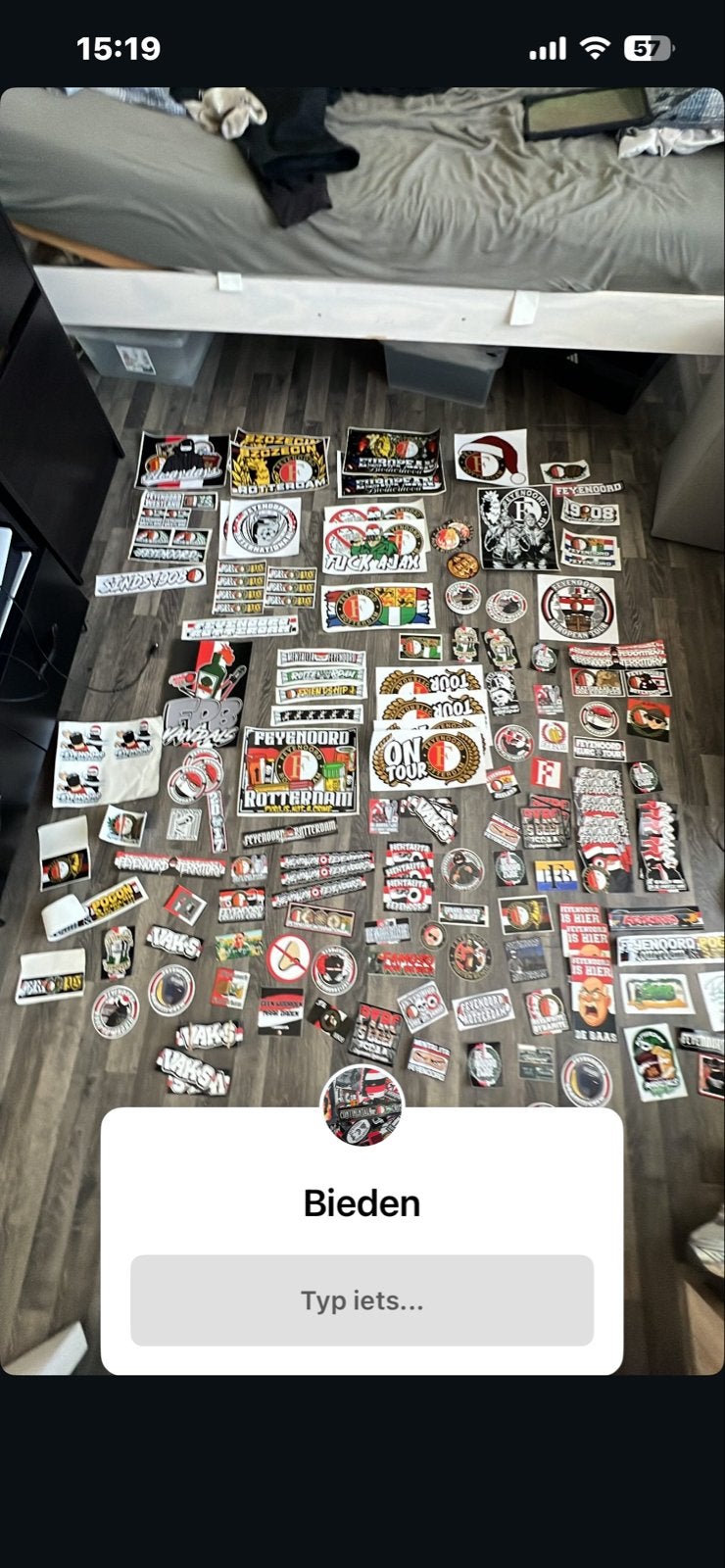 Grote collectie Feyenoord stickers (200-250 stuks + 20 A4), Verzamelen, Ophalen of Verzenden, Zo goed als nieuw, Sport
