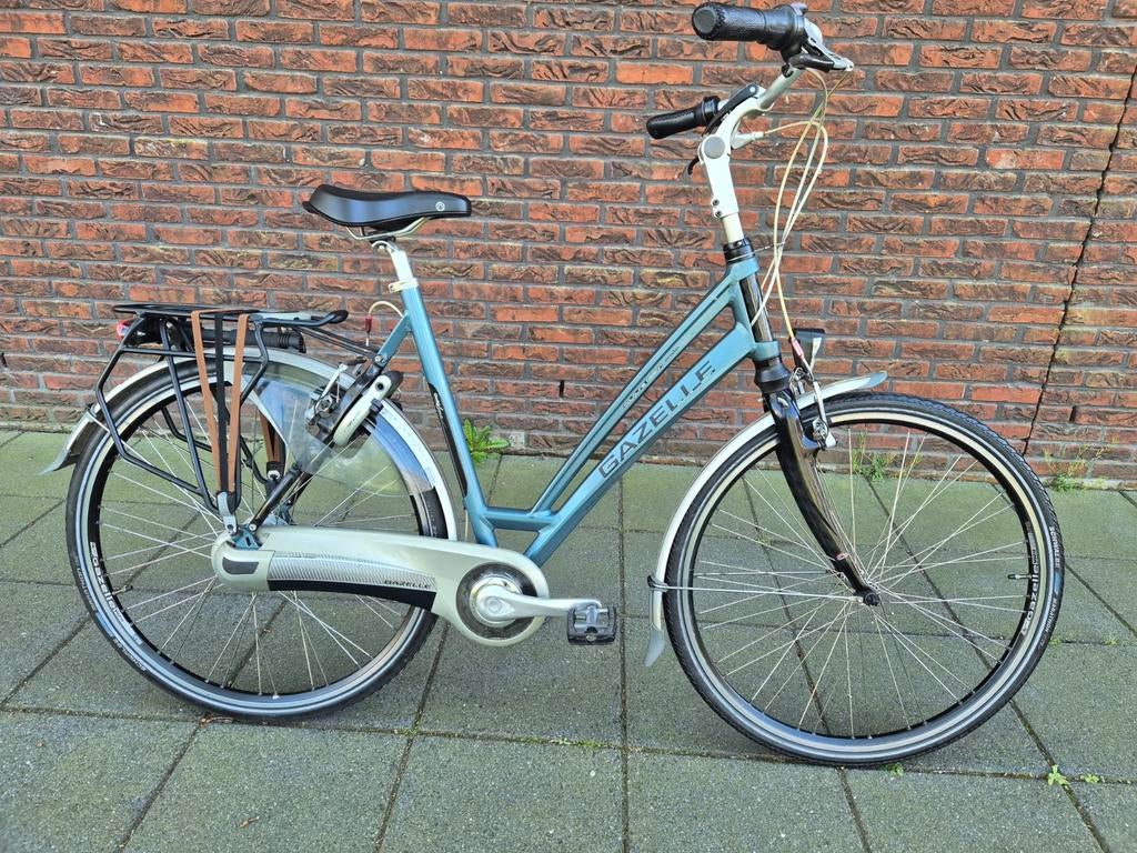 Zeer Nette GAZELLE ARISTO GOLDLINE LITE CITY Carbon Voorvork, Fietsen en Brommers, Fietsen | Dames | Damesfietsen, 56 cm of meer
