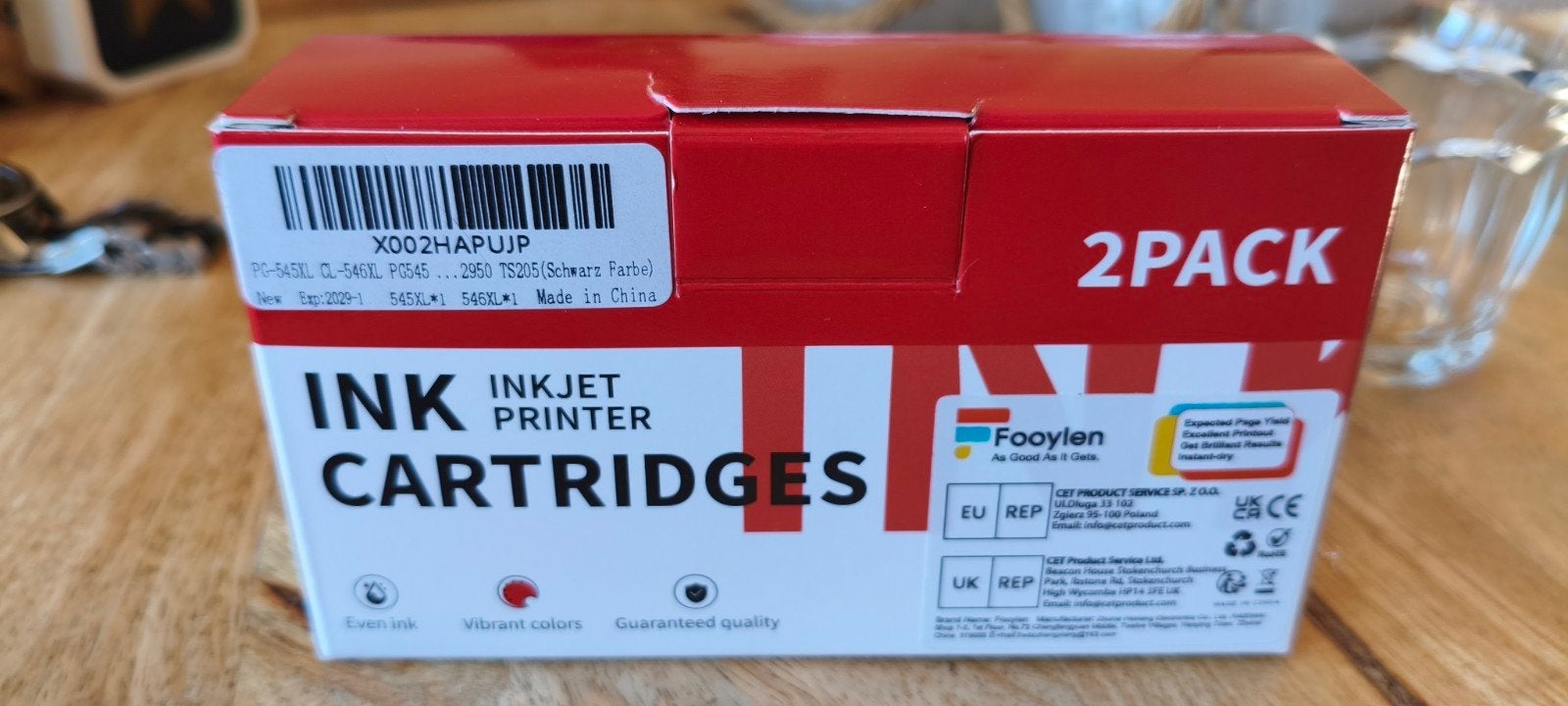 Canon Inktcartridges HG545 XL Zwart & HG546 XL Kleur, Computers en Software, Ophalen of Verzenden, Nieuw, Cartridge, Fooylen