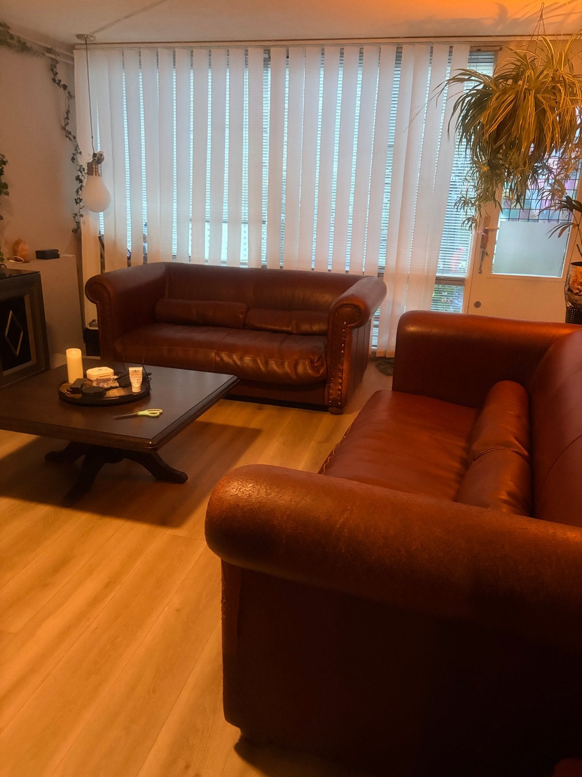 Gratis Luxe Baxter Alfred 2+ 3-zitsbank van leer, Huis en Inrichting, Ophalen, Gebruikt, Driepersoons, Rechte bank