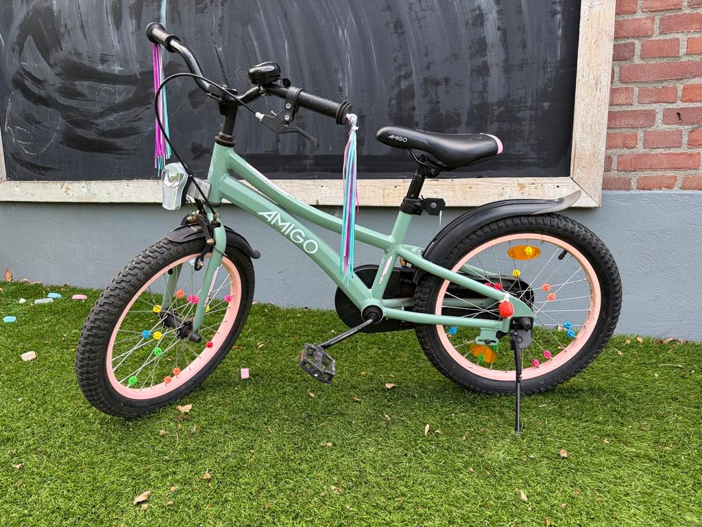 Amigo Flip Kinderfiets 18 inch, Ophalen, Gebruikt, Terugtraprem, 16 tot 20 inch