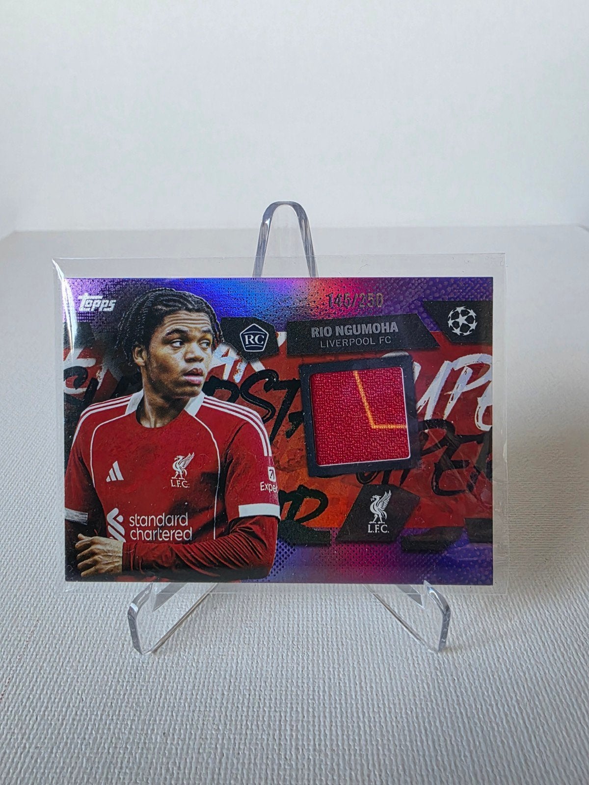Topps Rio Ngumoha Liverpool FC Relic 145/250 Inc verzenden, Ophalen of Verzenden, Nieuw, Buitenlandse clubs
