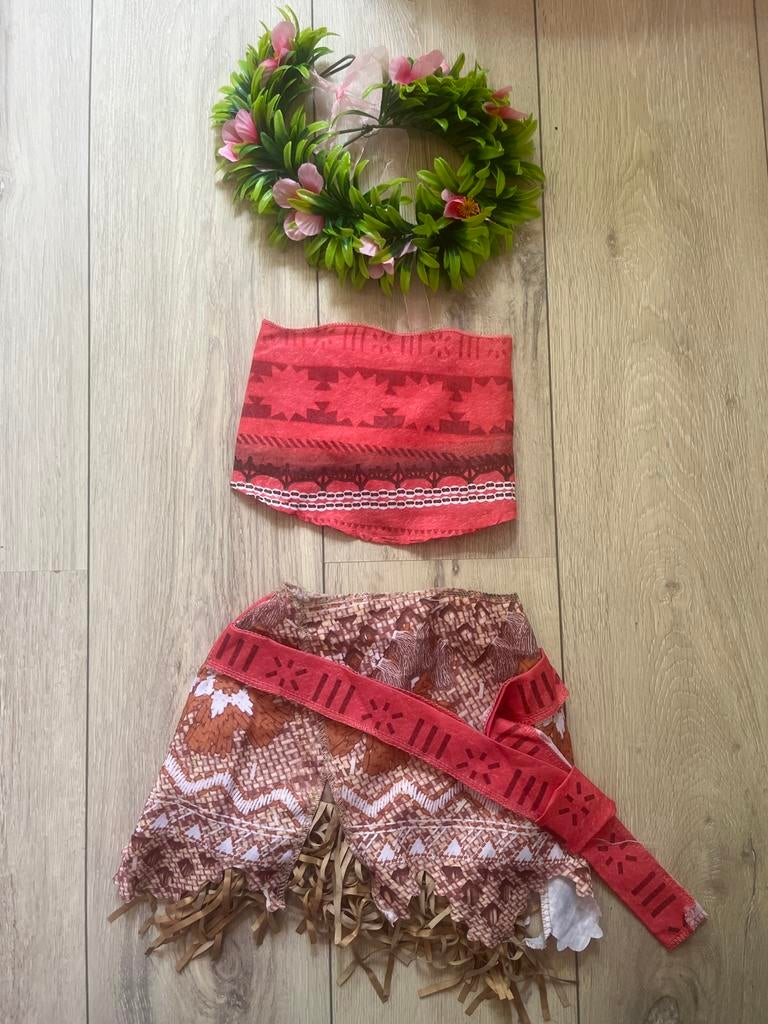 Viana verkleedpakje 3 jaar - Compleet met bloemenkrans, Ophalen of Verzenden, Nieuw, 104 of kleiner, Meisje
