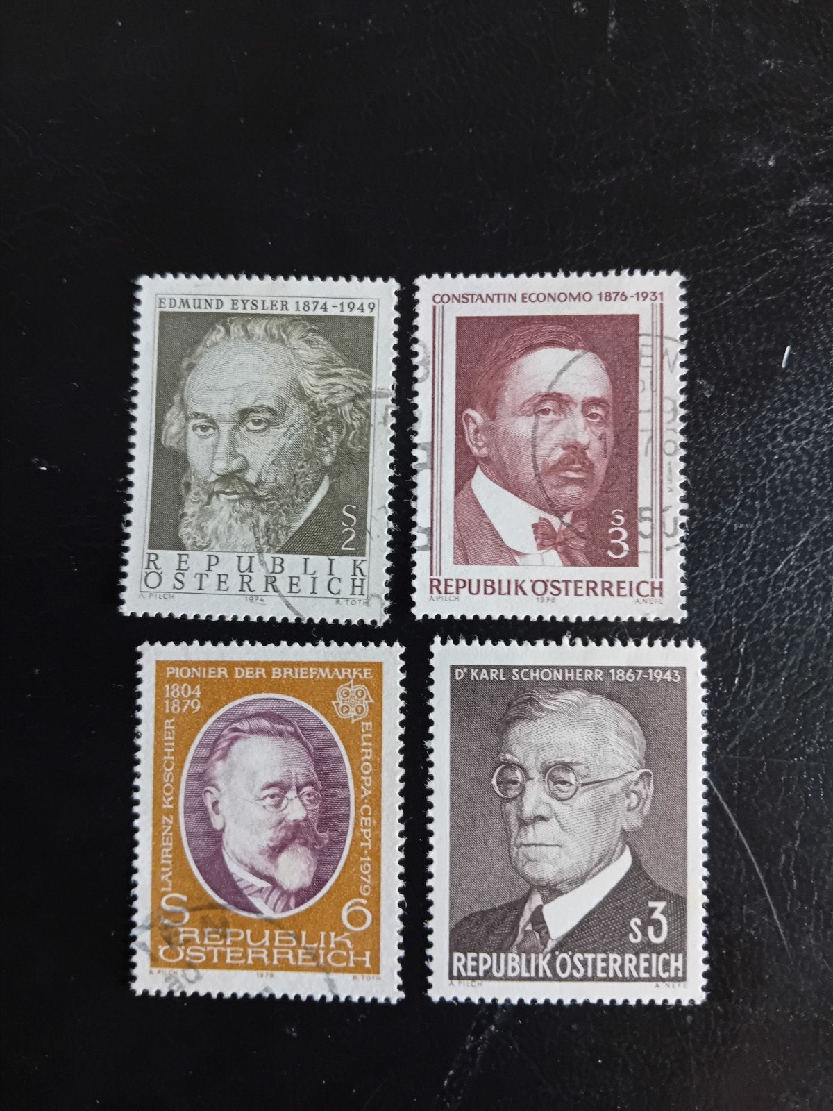 Oostenrijkse postzegels - 4 stuks, gestempeld, Ophalen of Verzenden, Gestempeld
