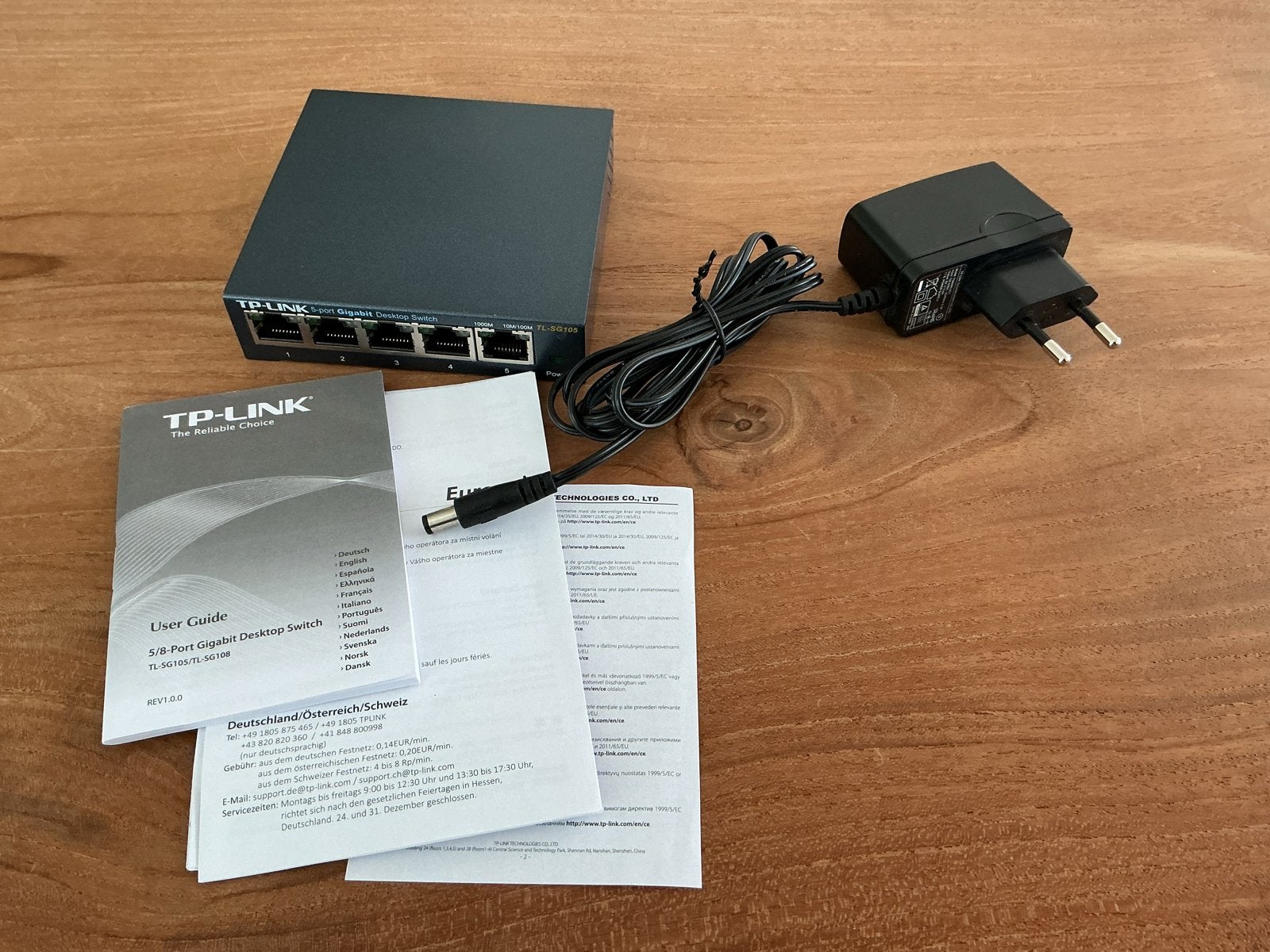 TP-Link TL-SG105 - 5-Poorts Gigabit Netwerk Switch, Computers en Software, Netwerk switches, Ophalen of Verzenden, Zo goed als nieuw
