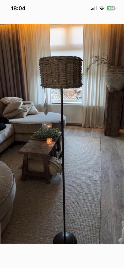 Landelijk sobere sta lamp vloerlamp aura peeperkorn Hoffz, Ophalen of Verzenden, Zo goed als nieuw, 150 tot 200 cm