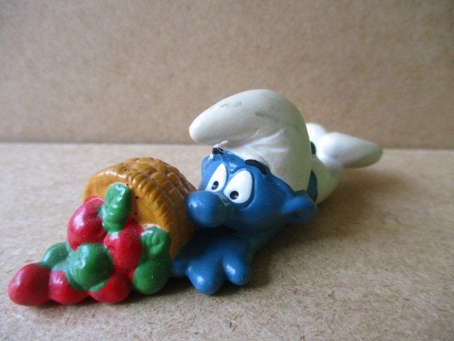 adv10793 smurfen poppetje 18, Verzamelen, Ophalen, Smurfen, Gebruikt, Beeldje of Figuurtje
