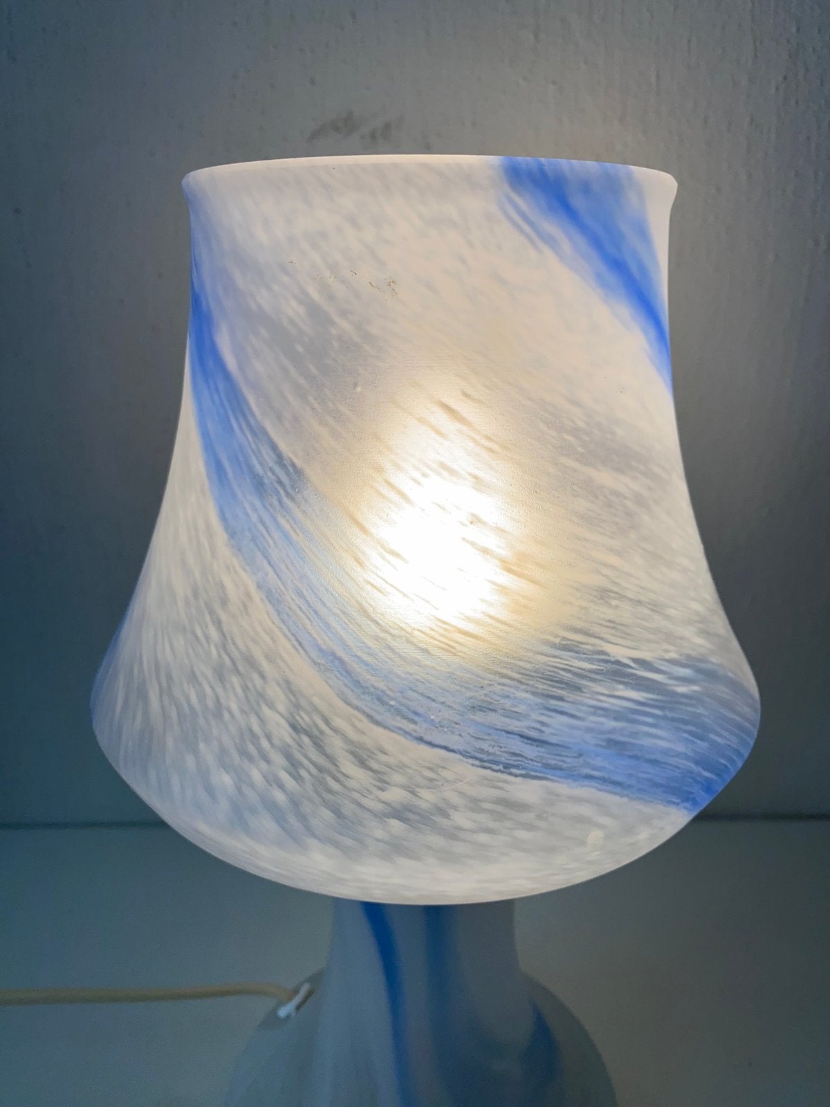 Set glazen tafellampen (2) design Monica Backstrim, Ophalen of Verzenden, Huis en Inrichting