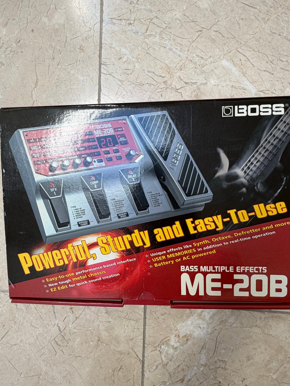 Boss ME-20B Bas Multi-effectpedaal met FS-5U voetschakelaar, Ophalen of Verzenden, Gebruikt, Multi-effect