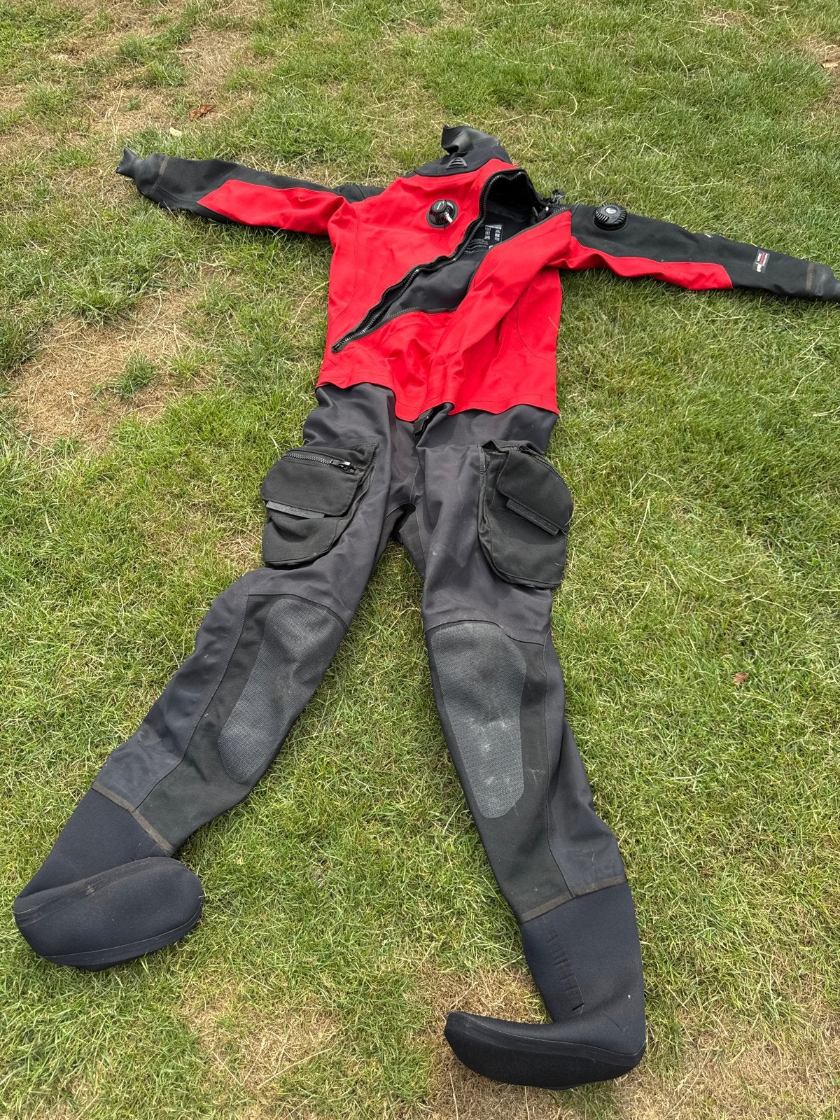 Bare HDC Expedition Tech Dry duikpak - Siliconen polsseals, Watersport en Boten, Ophalen of Verzenden, Gebruikt, Duikpak