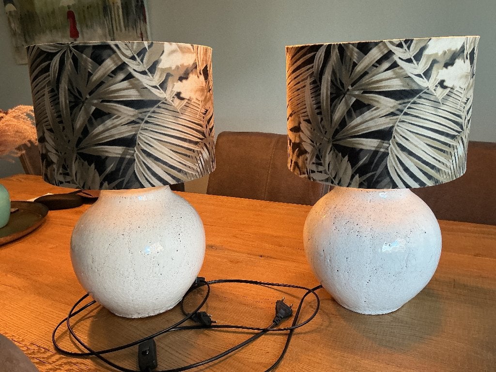 2 sfeervolle schemerlampen, Ophalen, Inclusief lichtbron, Keramiek, Zo goed als nieuw