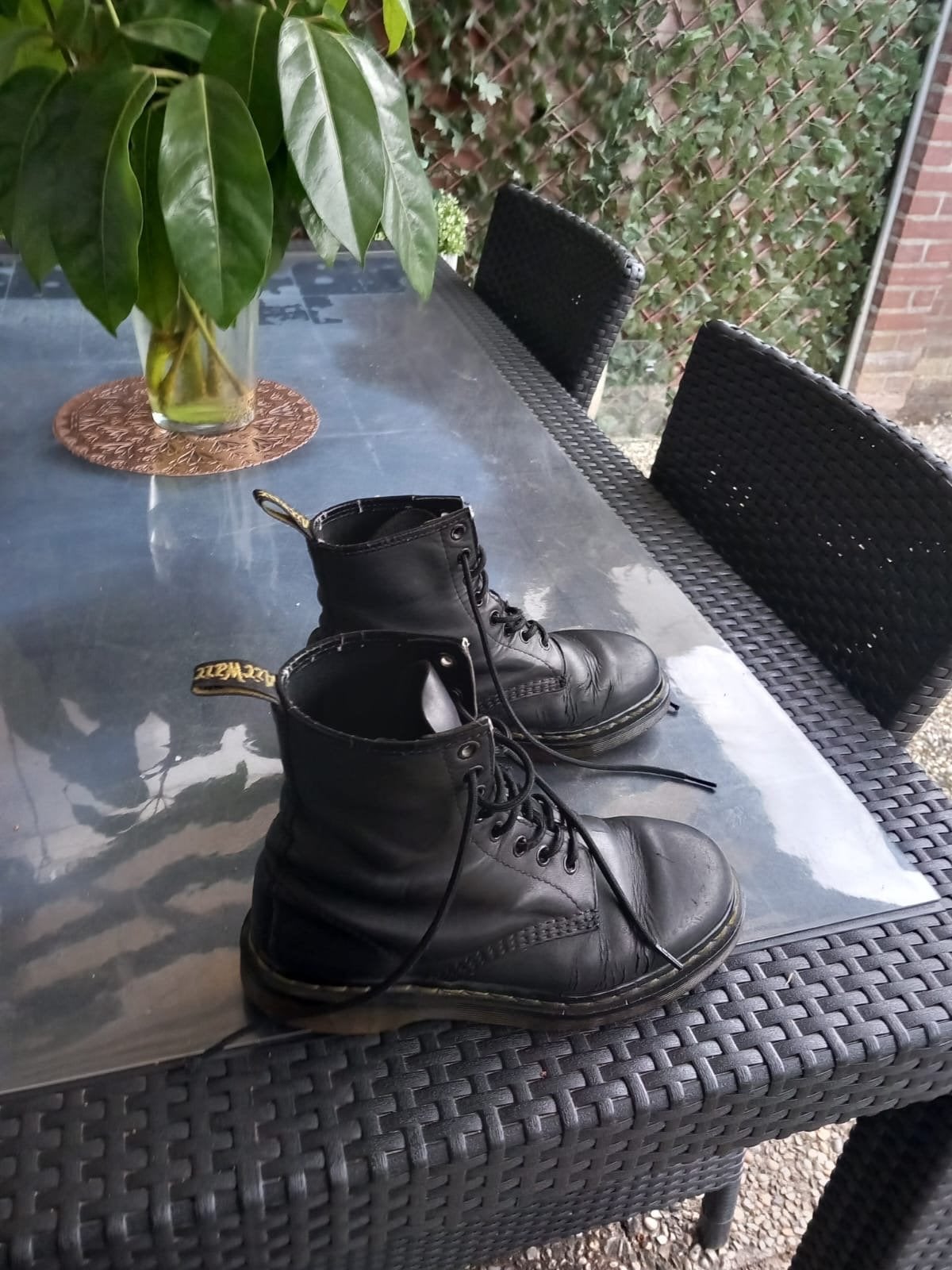 Dr. Martens 1460 Zwarte Leren Laarzen - Maat 38, Ophalen, Gedragen, Zwart