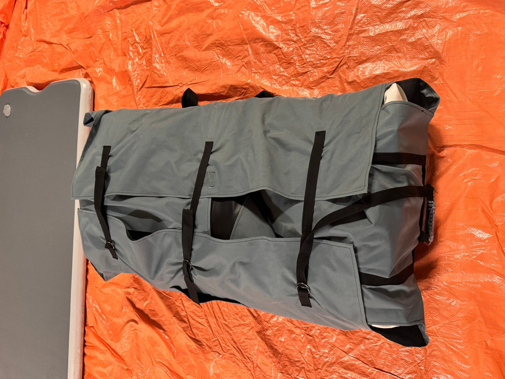 Mooie rubber boot, Ophalen, Zo goed als nieuw, Opbergtas, Buitenboordmotor