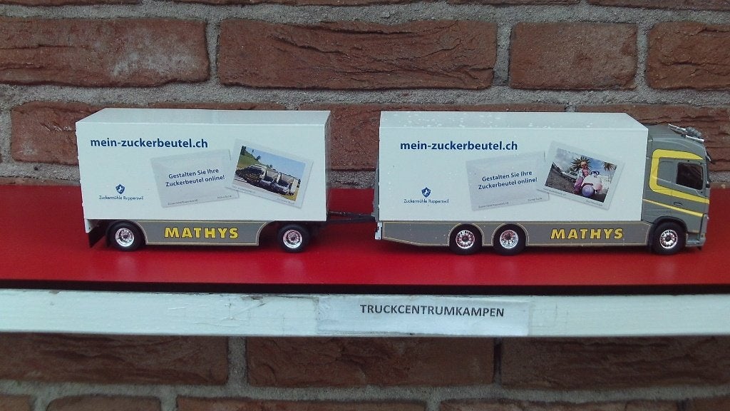 Tekno  Volvo  FH4  Globetrotter  van  Mathys., Hobby en Vrije tijd, Ophalen of Verzenden, Nieuw, Bus of Vrachtwagen, Tekno