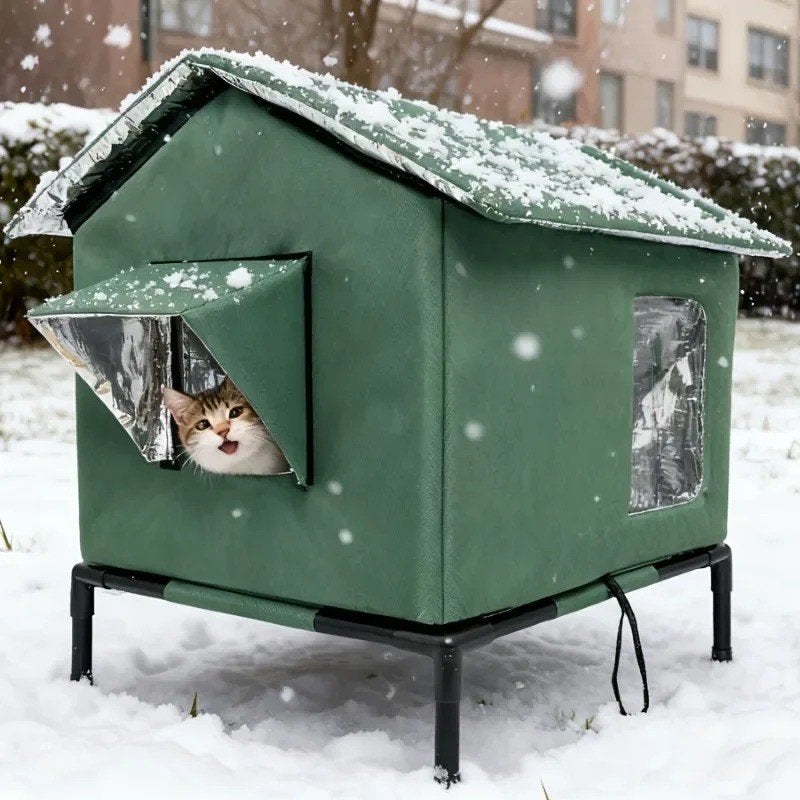 Kattenhuis / kattennest winterwarm geisoleerd voor buiten, Ophalen of Verzenden, Nieuw