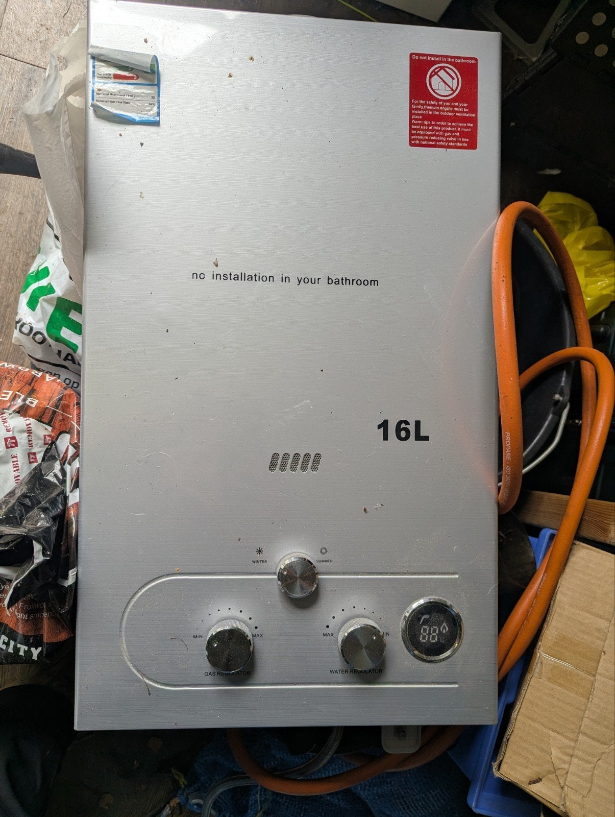 16L Propaan Geiser - Zo goed als nieuw, Geiser, Ophalen of Verzenden, Zo goed als nieuw, Minder dan 20 liter