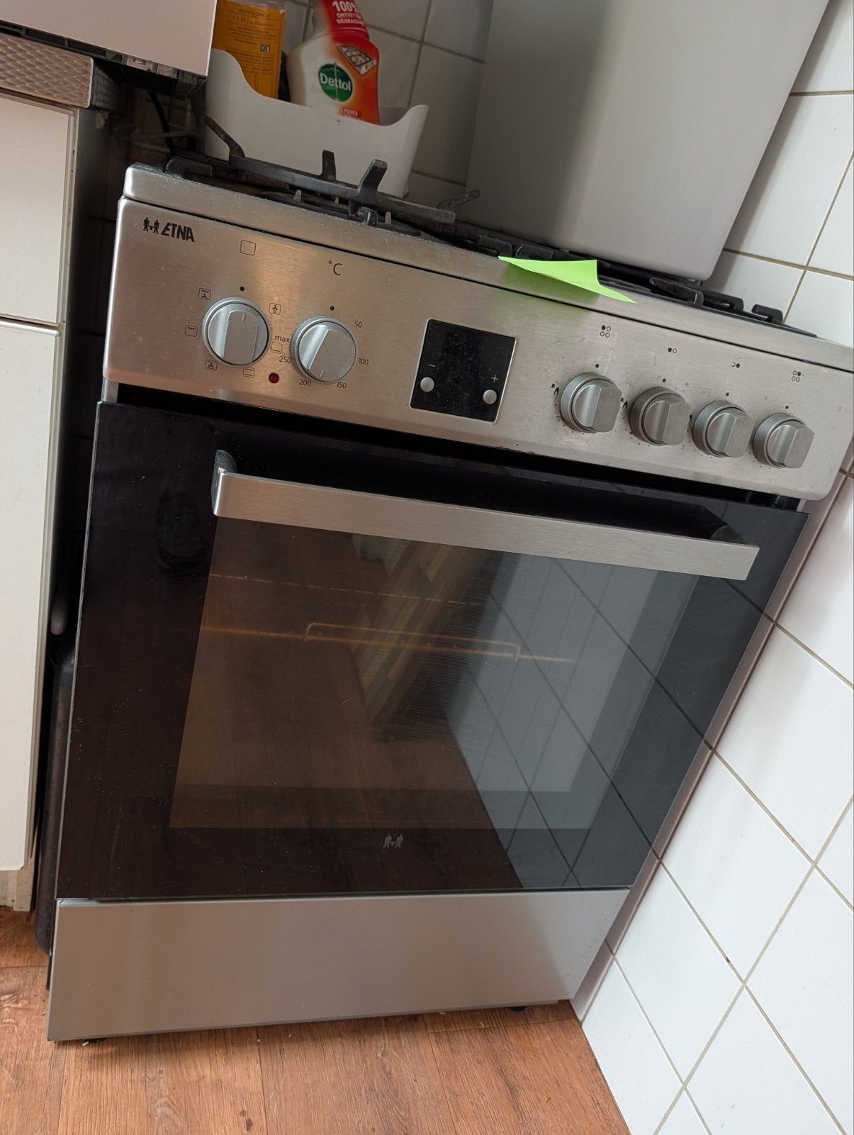 ETNA FGV460RVS Gasfornuis met Grote Oven (275C), Witgoed en Apparatuur, Fornuizen, Ophalen, Hete lucht, 60 cm of meer, 4 kookzones