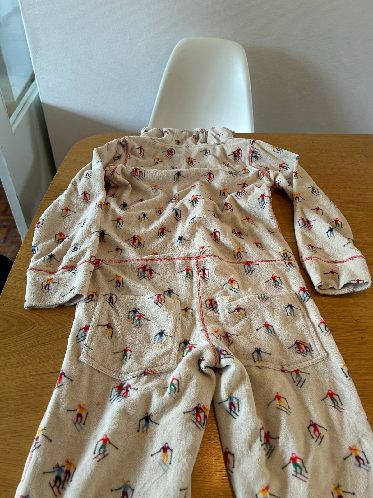 Claesen's Velours onesie met Skiërs - Maat 8, Ophalen of Verzenden, Zo goed als nieuw, Jongen of Meisje