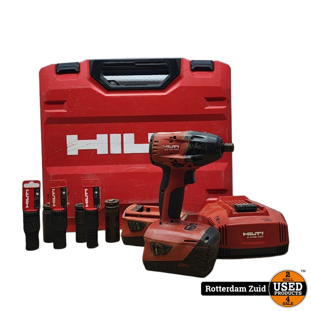 Hilti SIW 6AT A22 Slagmoersleutel Met 2 Accu's en Lader, Hilti, Gebruikt, Support@hilti.com, Hilti Corporation, Feldkircher Strasse 100, 
9494 Schaan
Liechtenstein