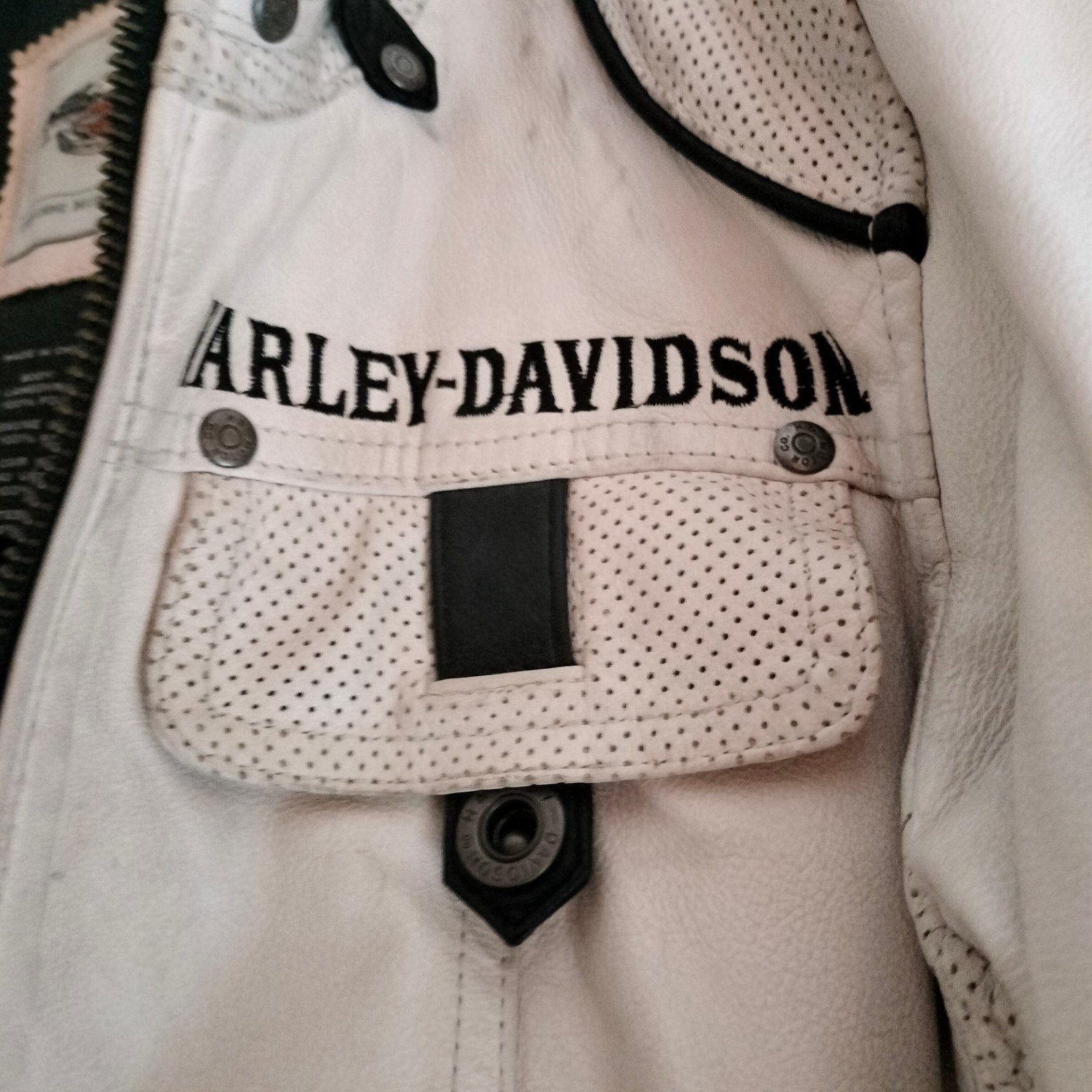 Dames Harley Davidson motor jack, Motoren, Ophalen of Verzenden, Tweedehands, Dames, Jas | leer