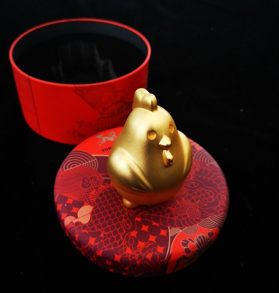 bronzen beeld kip haan uit Chinese astrologie 12 dierenriem, Ophalen of Verzenden, Metaal