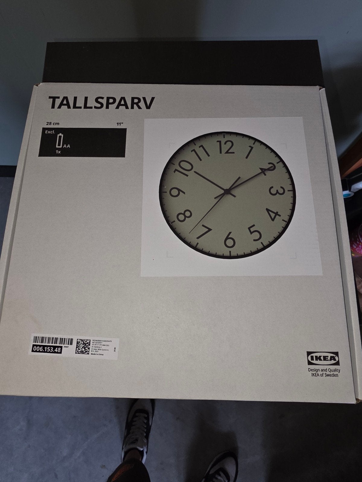 Wand klok groen, Ophalen, Wandklok, IKEA, Zichtbaar uurwerk