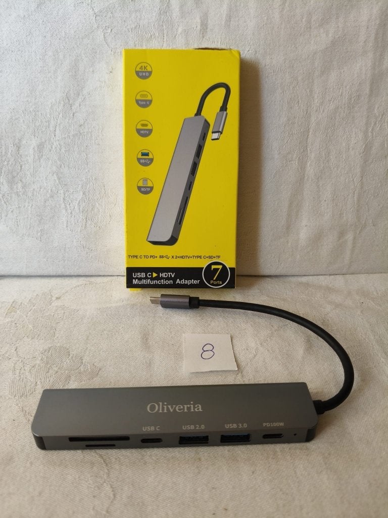 Oliveria 7in1 USB-C HDTV Multifunction Adapter 8/8, Computers en Software, Laptop, Oliveria, Nieuw, Ophalen of Verzenden