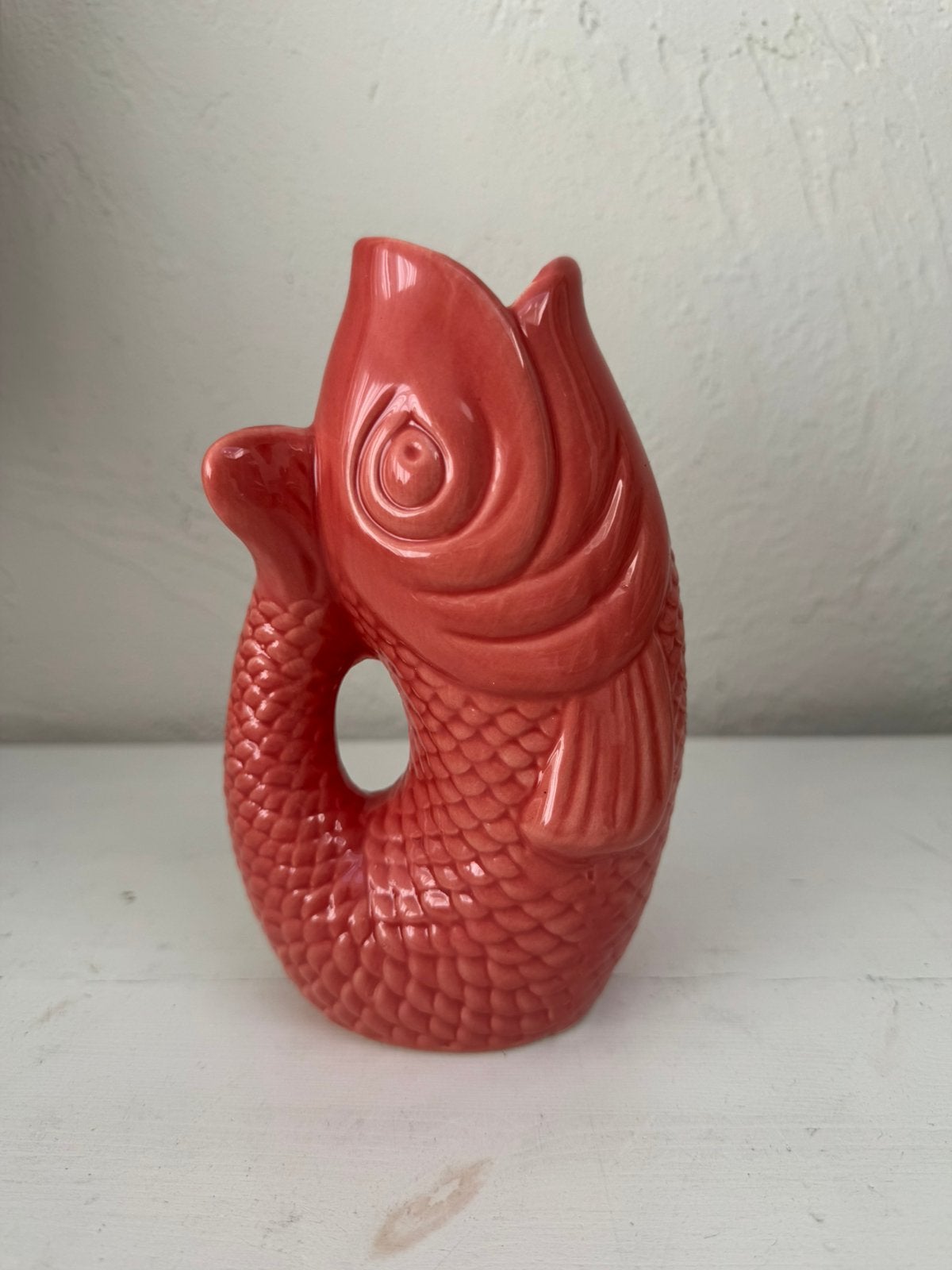 Vis vaas roze, Huis en Inrichting, Woonaccessoires | Vazen, Ophalen of Verzenden, Zo goed als nieuw, Roze