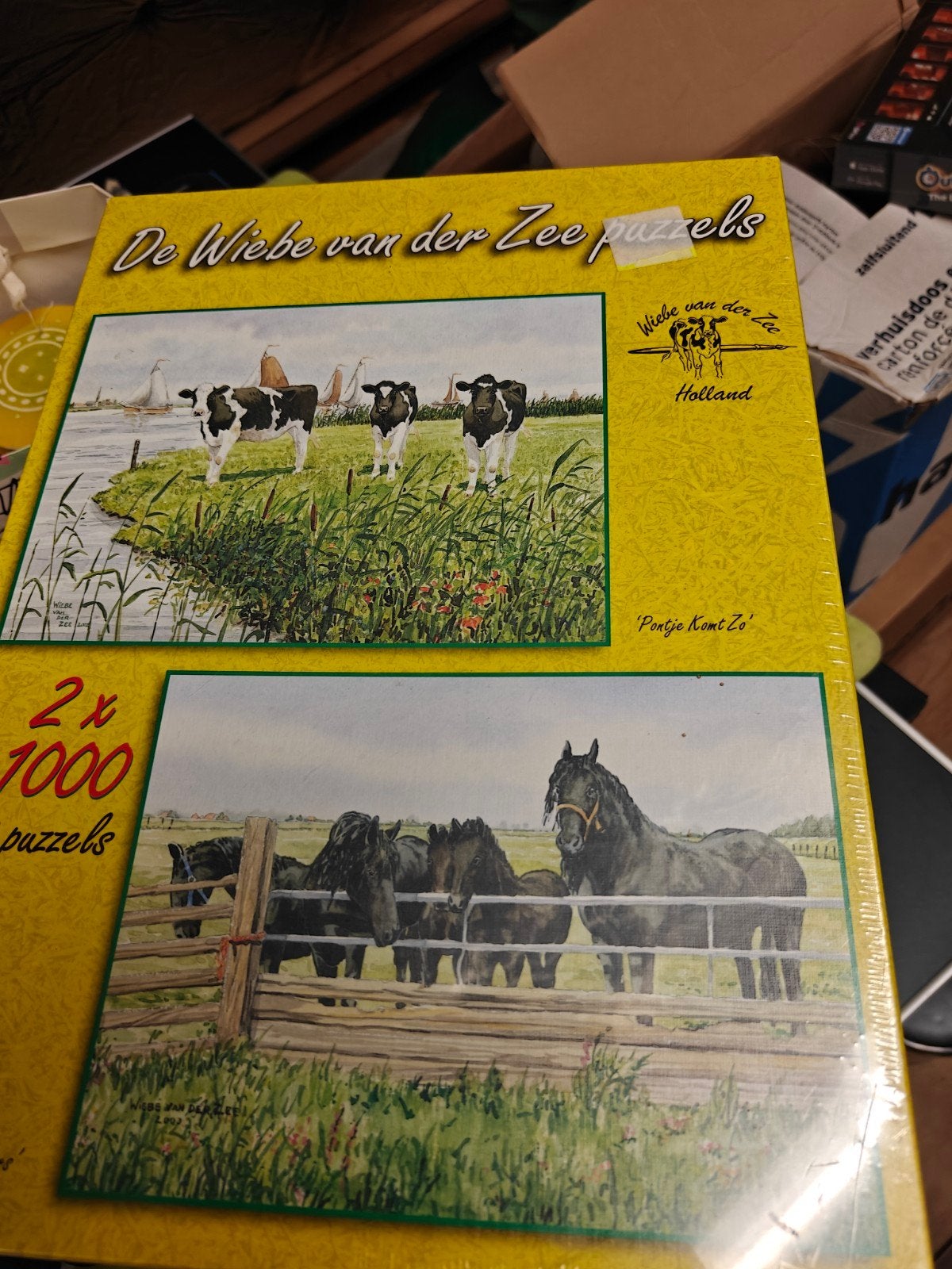 De Wiebe van der Zee puzzels - 2x 1000 stukjes, Ophalen of Verzenden, Meer dan 1500 stukjes, Nieuw, Legpuzzel