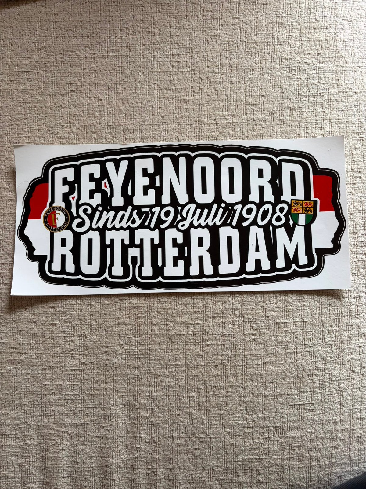 Feyenoord sticker, Verzenden