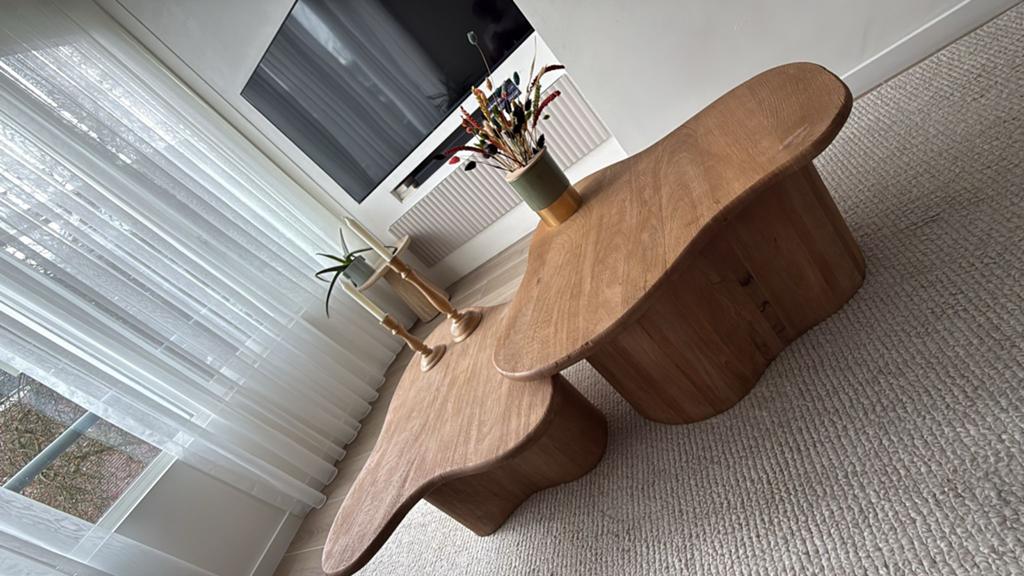 By-Boo Salontafel Fall Naturel, 100 tot 150 cm, Zo goed als nieuw, Overige vormen, Minder dan 50 cm