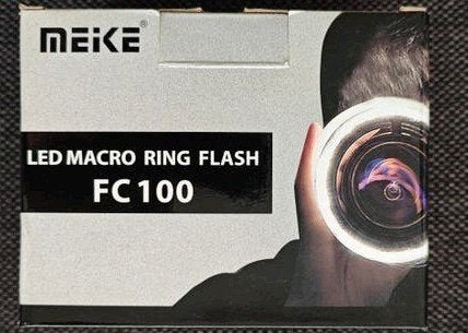 Meike FC100 LED Macro Ringflitser voor schaduwvrije belichti, Ophalen, Zo goed als nieuw, Overige merken