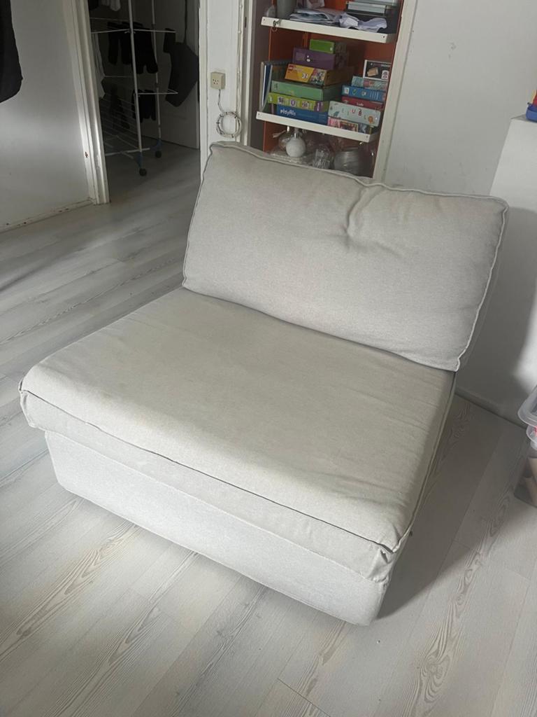 Ikea fauteuil lichtgrijs, Huis en Inrichting, Ophalen of Verzenden, Zo goed als nieuw, Grijs, Eén