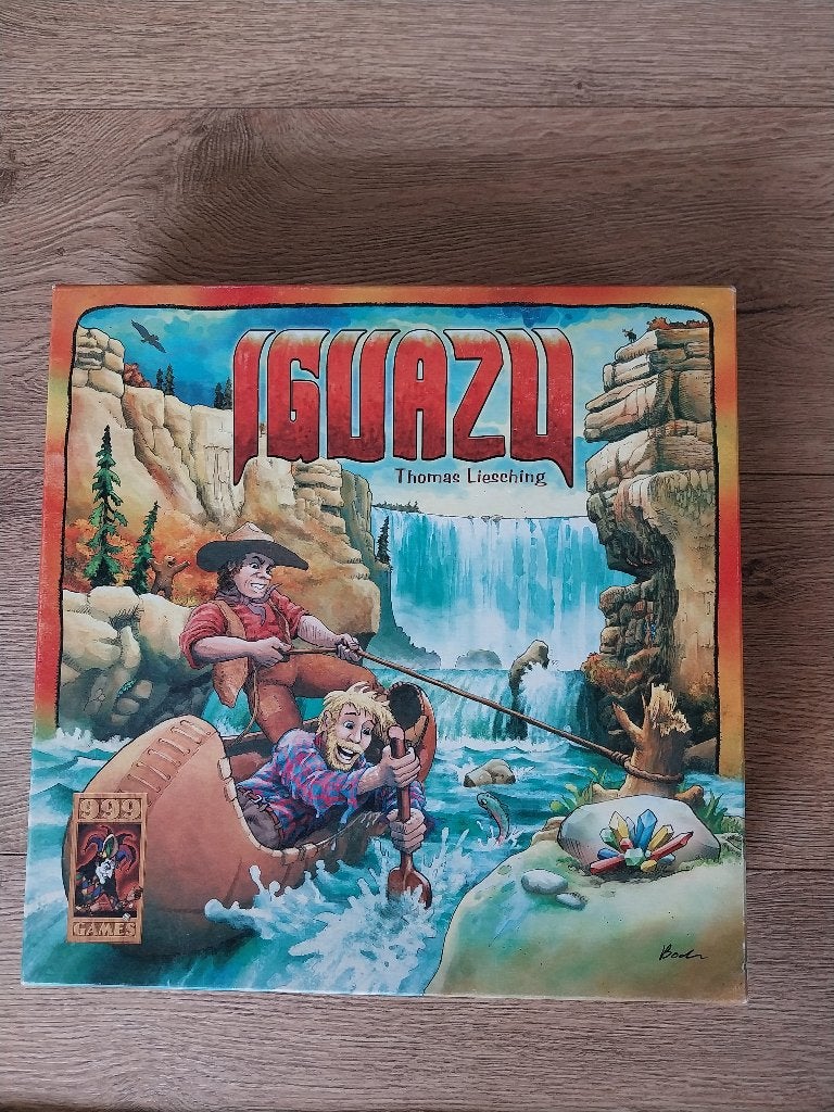 Te  koop gezelschapsspel Iguazu, Hobby en Vrije tijd, Vijf spelers of meer, Ophalen of Verzenden, Zo goed als nieuw, 999 Games