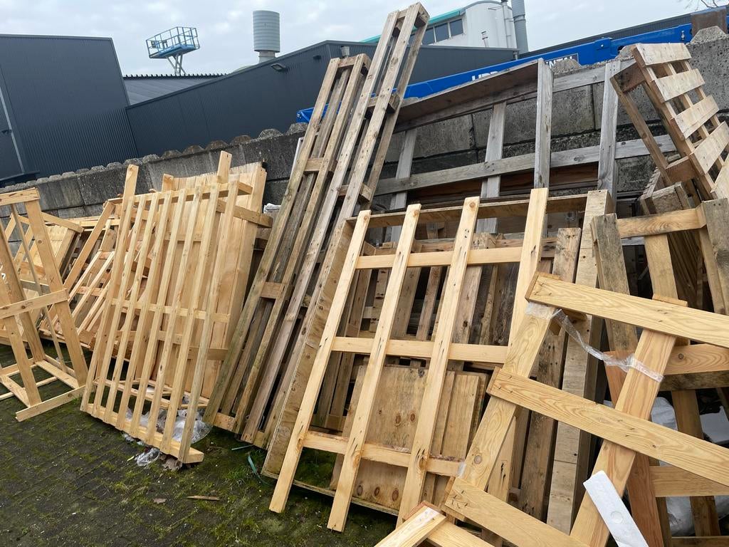 Gratis kachelhout - diverse soorten en maten, Tuin en Terras, Haardhout, 6 m³ of meer, Ophalen of Verzenden, Overige houtsoorten