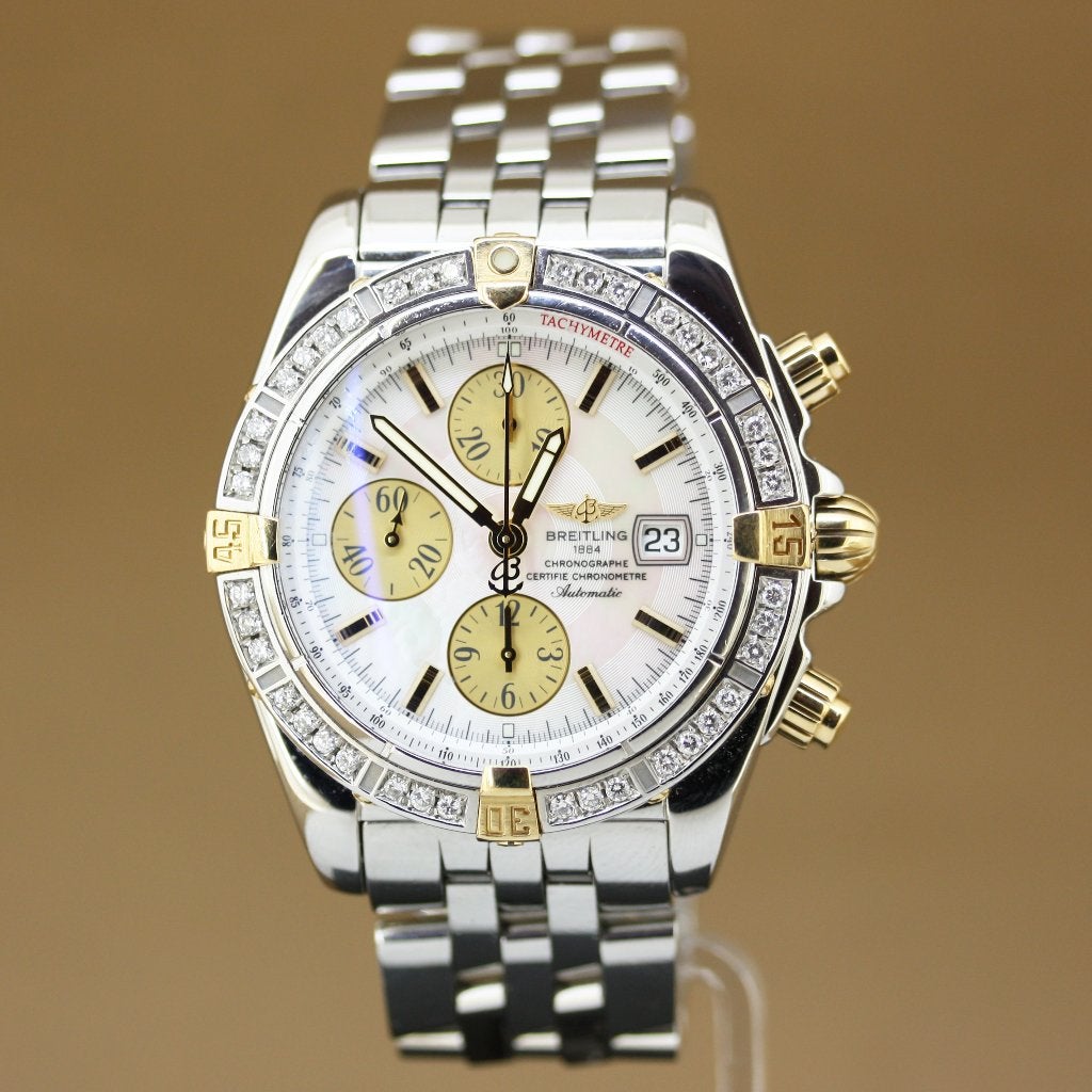Breitling Chronomat Evolution B13356 MOP, Sieraden, Tassen en Uiterlijk, Horloges | Heren, Staal, Gebruikt, Breitling, Polshorloge